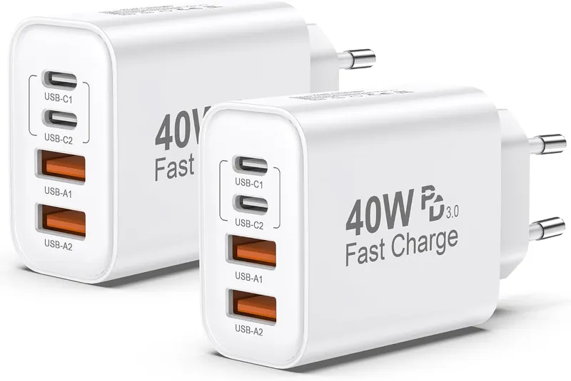 BSTOEM Cargador USB 40 W de 4 puertos