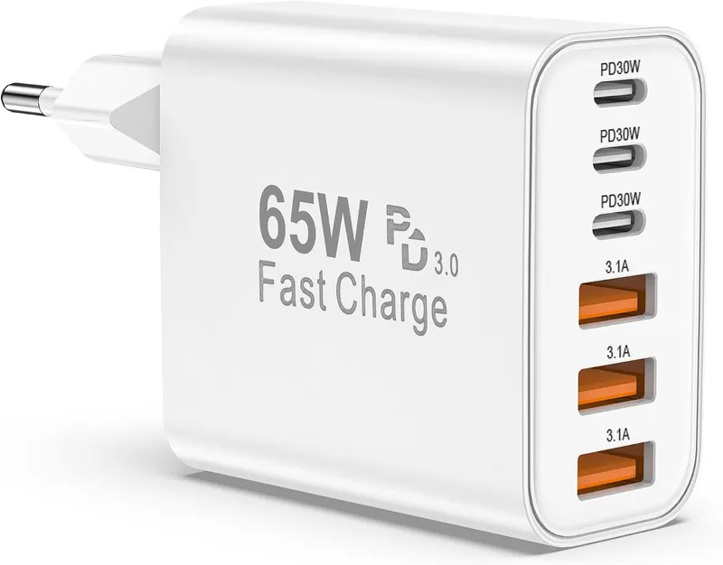 BSTOEM Chargeur USB 65 W 6 ports